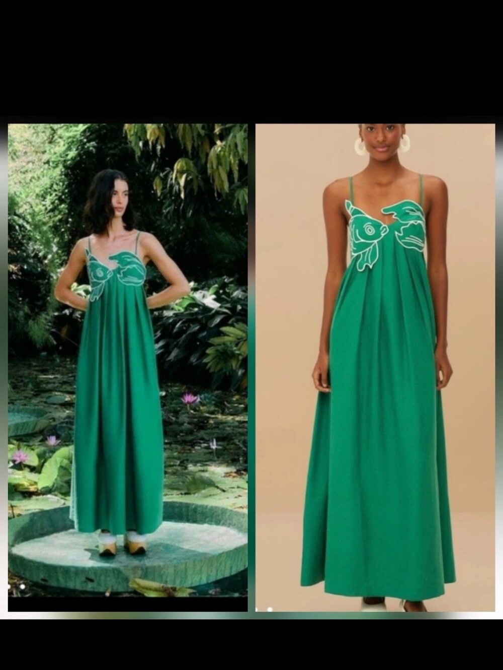 Farm Rio Green Fishtop Maxidress - Picture 2 of 4